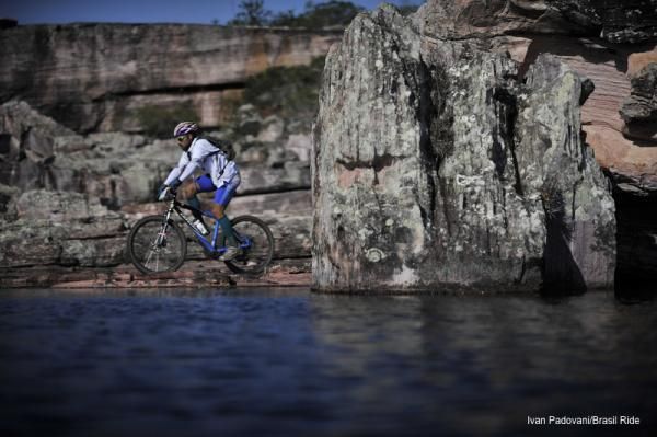A racer crusies on stage 1