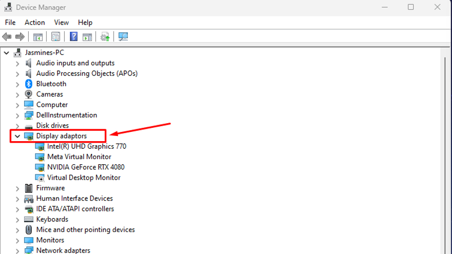 Windows 11 screenshot showing the Device Manager