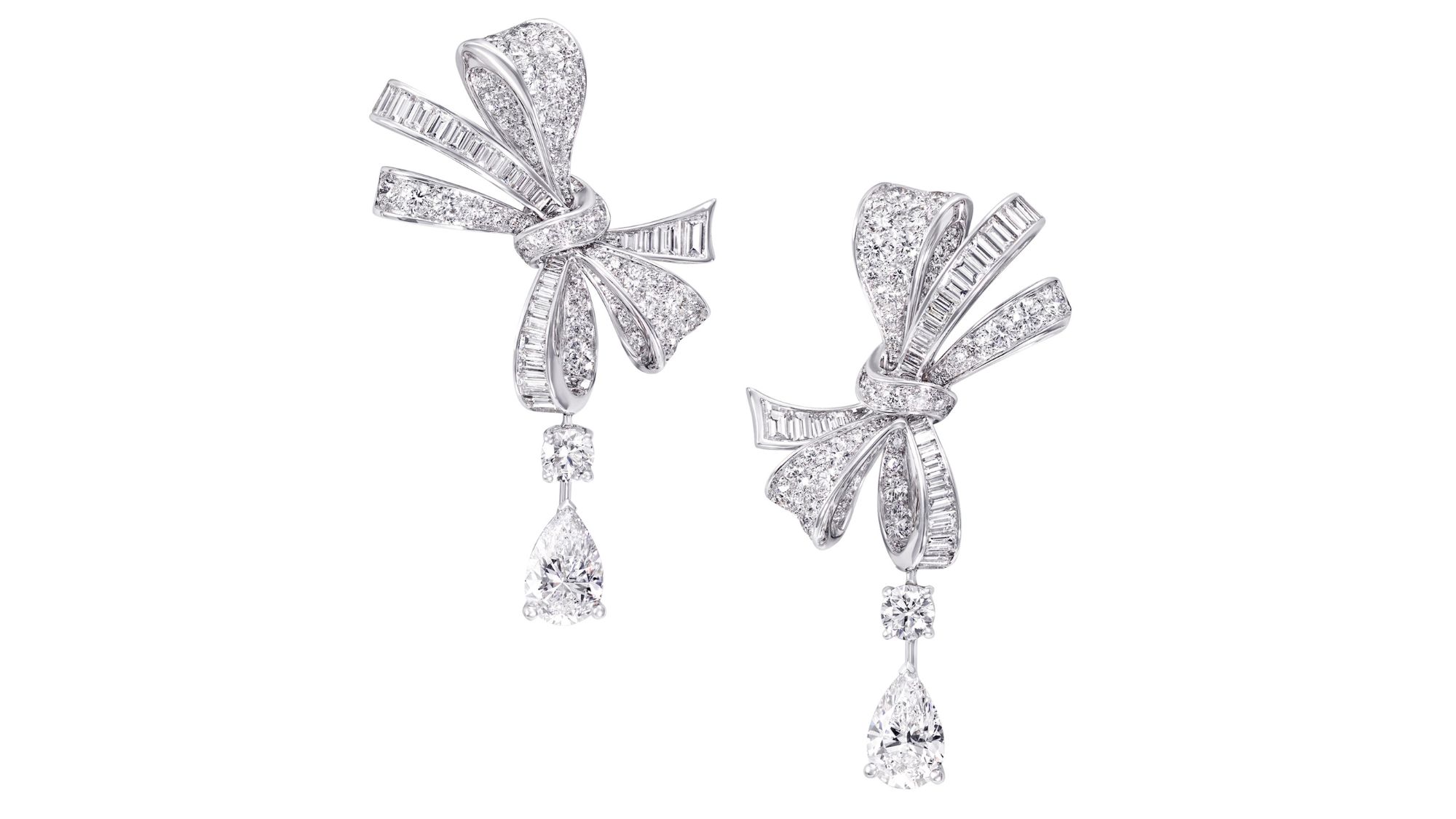 Graff Tilda's Bow Classic Diamond Drop Earrings