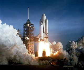 NASA's Space shuttle columbia lifts off on April 12, 1981.