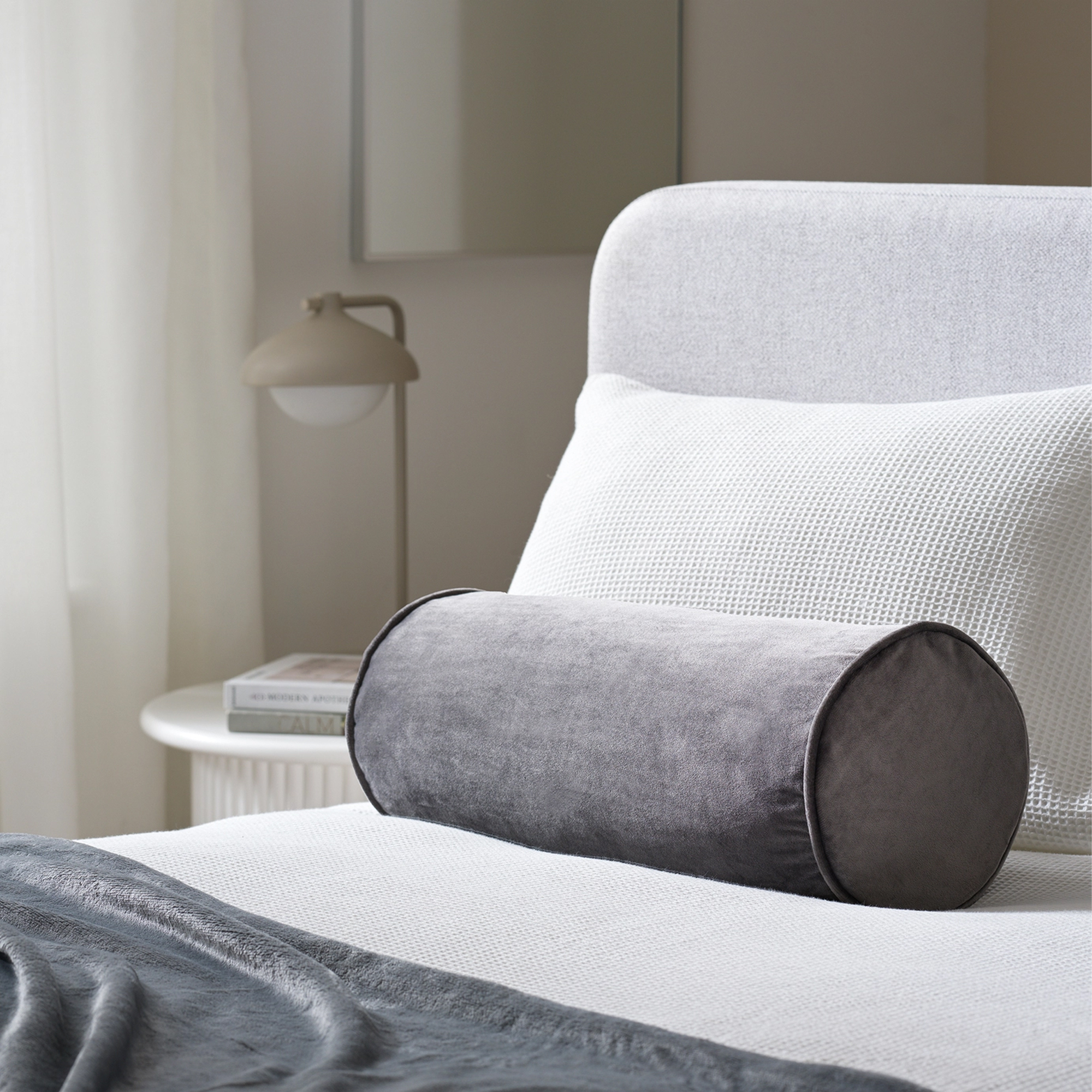 Habitat Velvet Bolster Cushion
