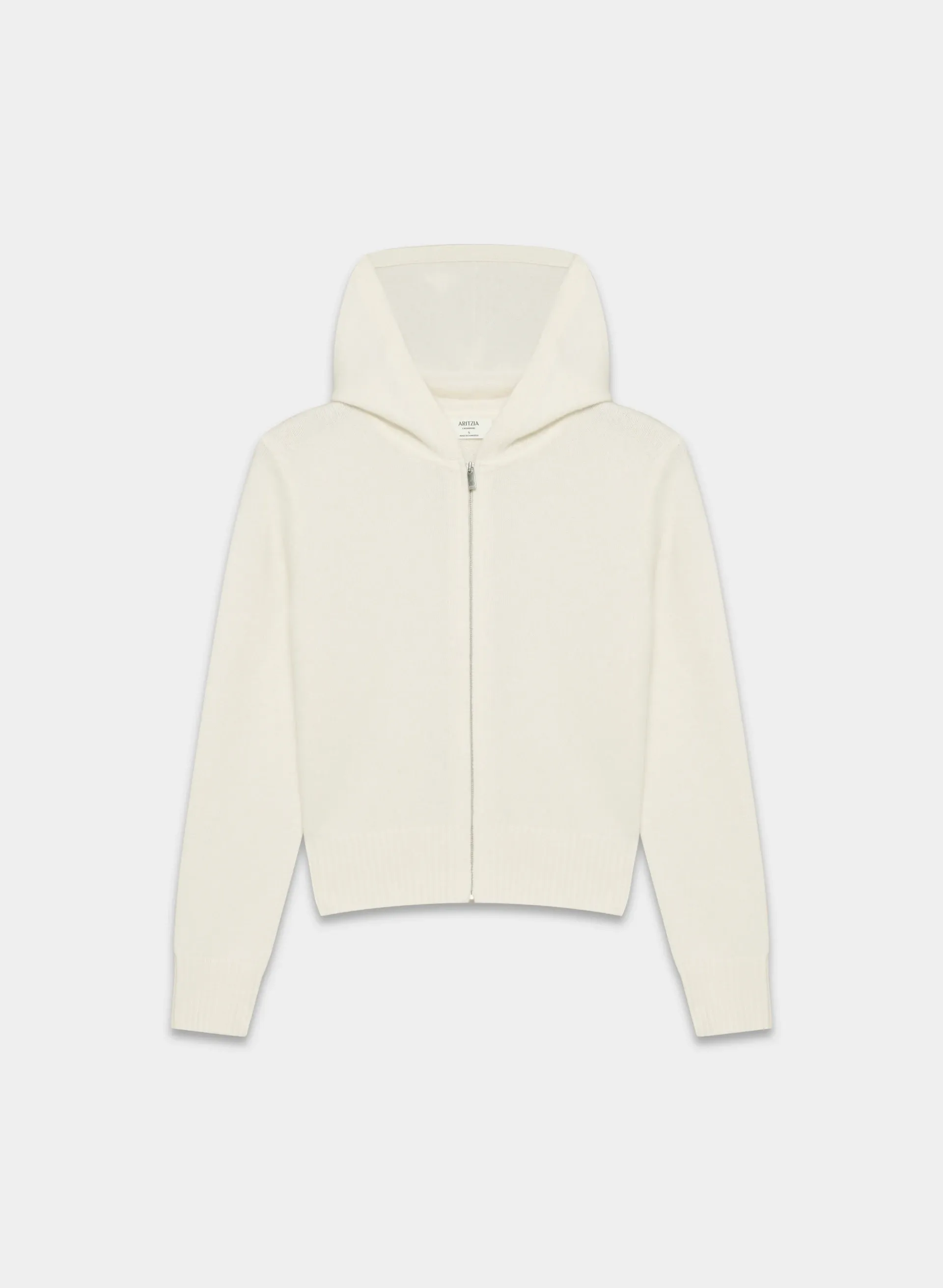 Essential Cashmere Hooded Zip-Up