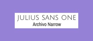 Font pairings: Julius Sans One and Archive Narrow
