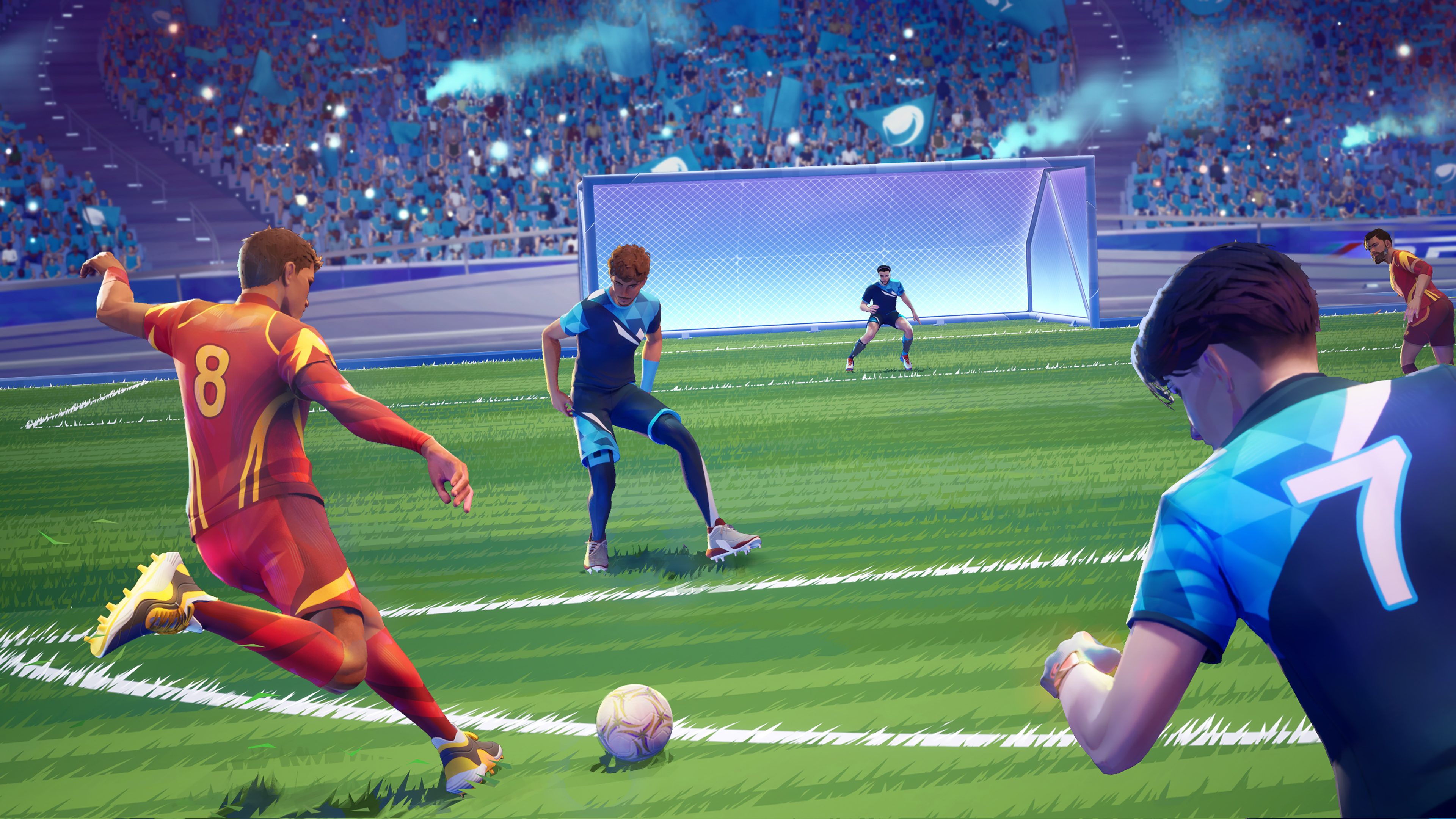 Rematch interview; screens and art for a cartoon football game