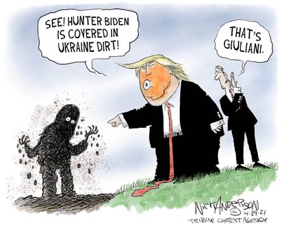 Political Cartoon U.S. trump giuliani fbi raid hunter biden ukraine