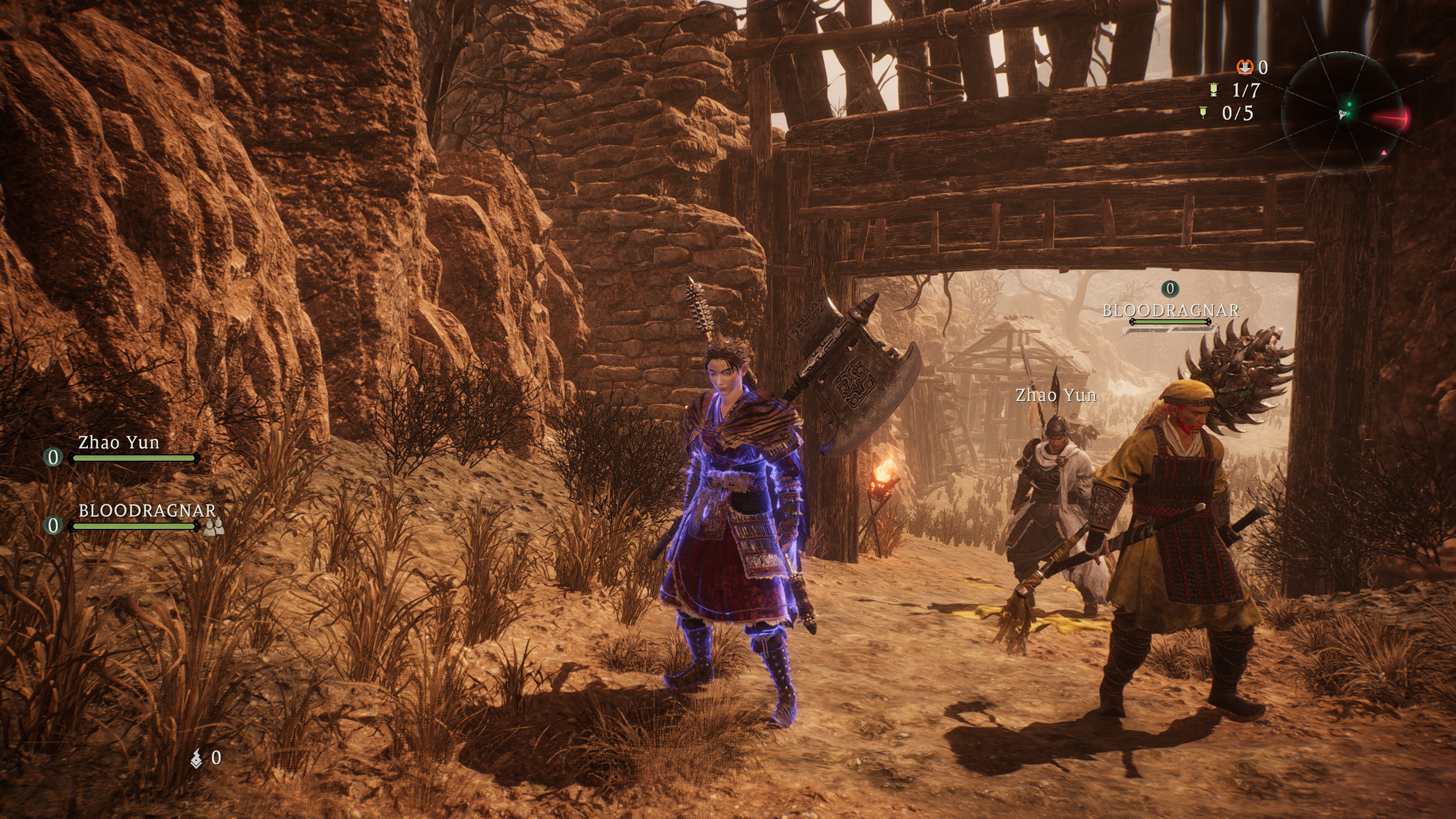 Внутриигровой скриншот Wo Long: Fallen Dynasty, на котором игрок отвечает на запрос о рекруте.