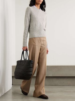 Allude, Wool and cashmere-blend sweater