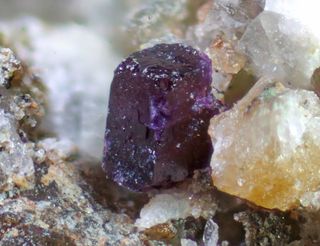 crystals of newfound putnisite mineral.