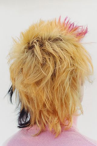 bleached mullet with pink and black tips by Bleach London