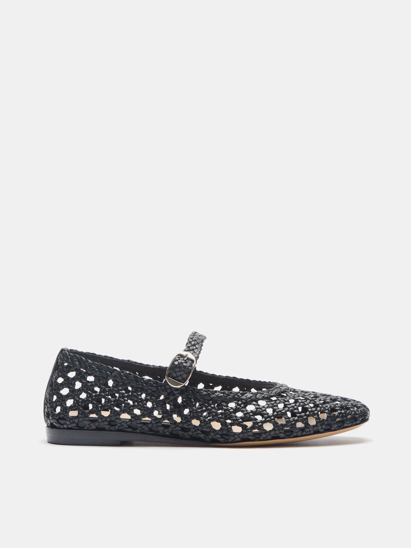 Mary Jane / Black Woven Leather