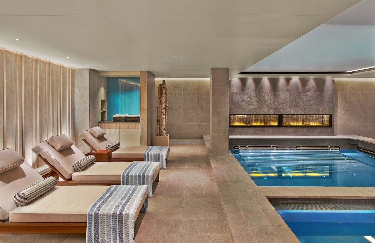 luxurious spa and spa pool on cruise ship