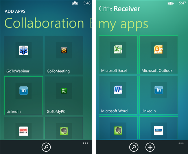Citrix Receiver updates to version 1.2 access your files, apps, and