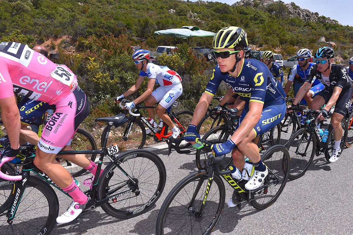 Christopher Juul Jensen on stage 2 of the Giro d'Italia