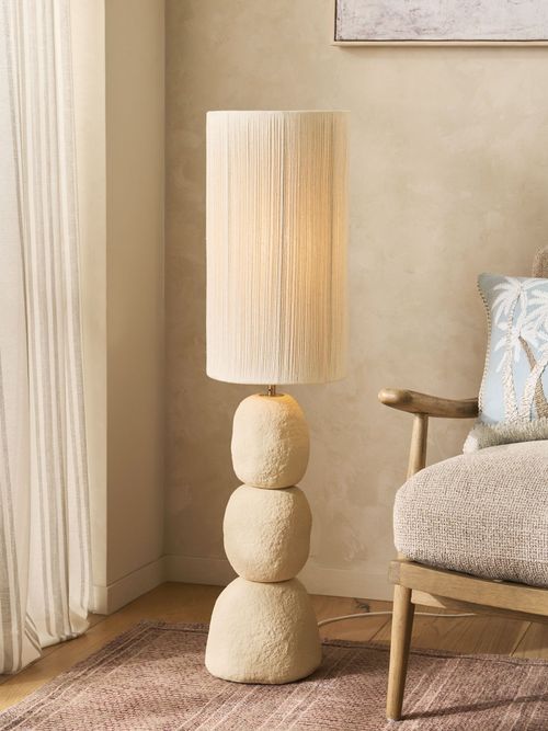 Ivory Pebble Floor Lamp