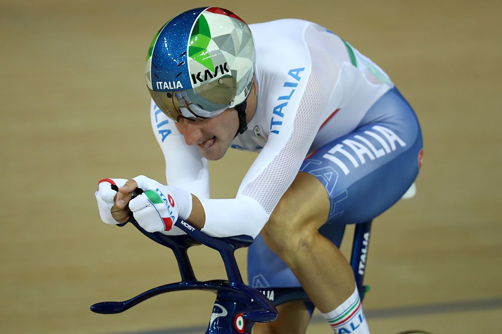 Elia Viviani (Italy) moved into the Omnium lead with the third best kilo