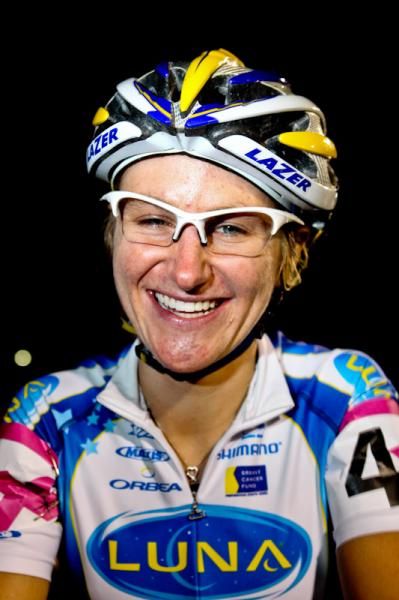 Amy Dombroski (Luna) all smiles on the start line.