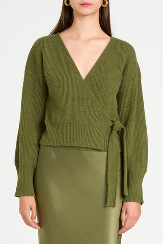 WAYF Terri Bouclé Rib Wrap Sweater (Was $89) 