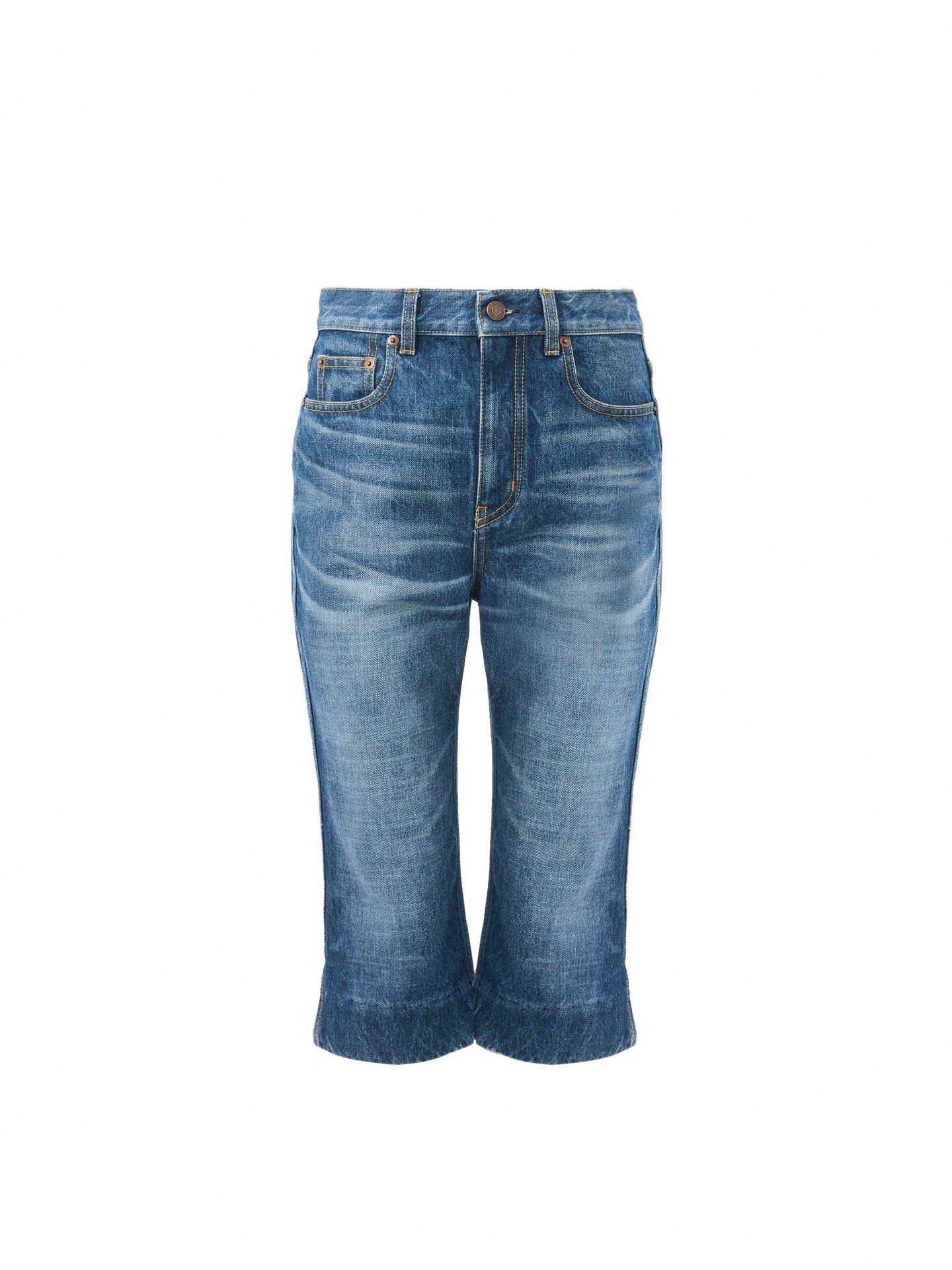High-Rise Capri Jeans in Denim