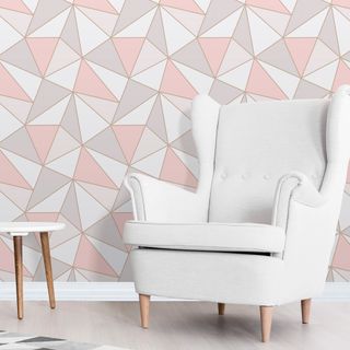 design wallpaper and sofa chair