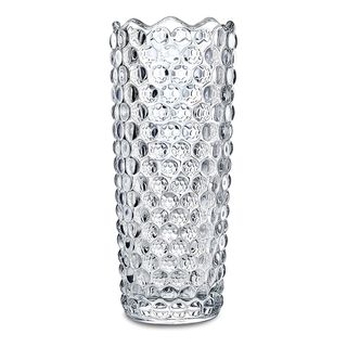 Thickened Crystal Glass Vase for Decor Clear Flower Vases for Centerpieces Living Room Kitchen Office Wedding,dewdrop Design,7.5''*3.2''