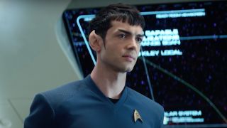 Ethan Peck as Spock in Star Trek: Strange New Worlds