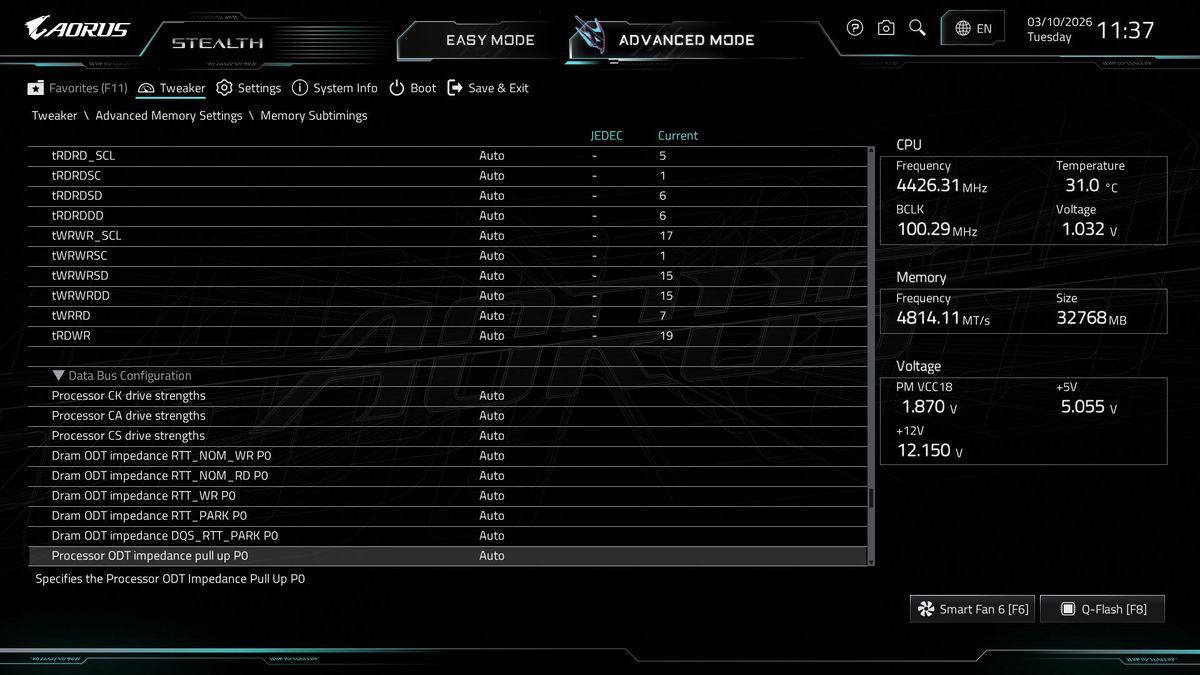 Gigabyte X870 Aorus Stealth - BIOS