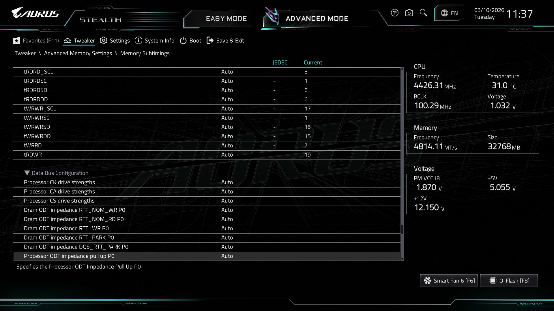 Gigabyte X870 Aorus Stealth - BIOS