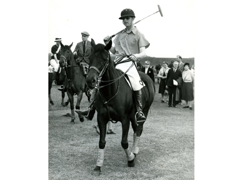 At Cowdray Park in 1953, the Duke of Edinburgh plays in the semi-final of the 1953 Tyro Cup