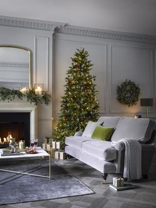 a christmas living room