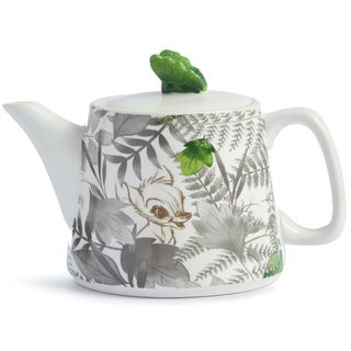 bambi designed white tea pot