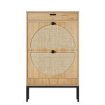 Bay Isle Home™ Cerina Boho Natural Rattan Shoe Storage Cabinet & Reviews | Wayfair