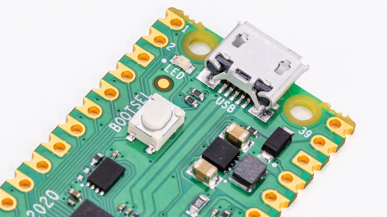 The USB component of the Raspberry Pi Pico