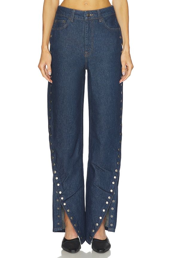 Buttoned Wide Leg