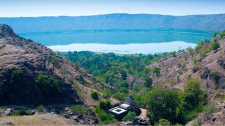 The Lonar crater site features in Hindu mythology and various temples are found along the edge of the crater.