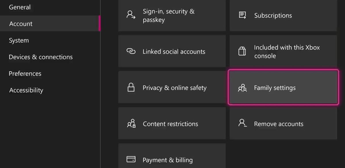 How to set up Xbox Family Settings on Xbox One, Xbox Series XS