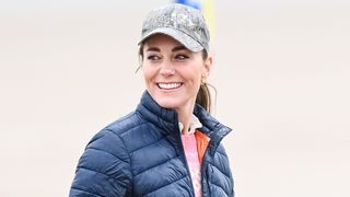 Catherine, Princess of Wales joins Fife Young Carers for a session of land yachting on West Sands beach at St Andrews