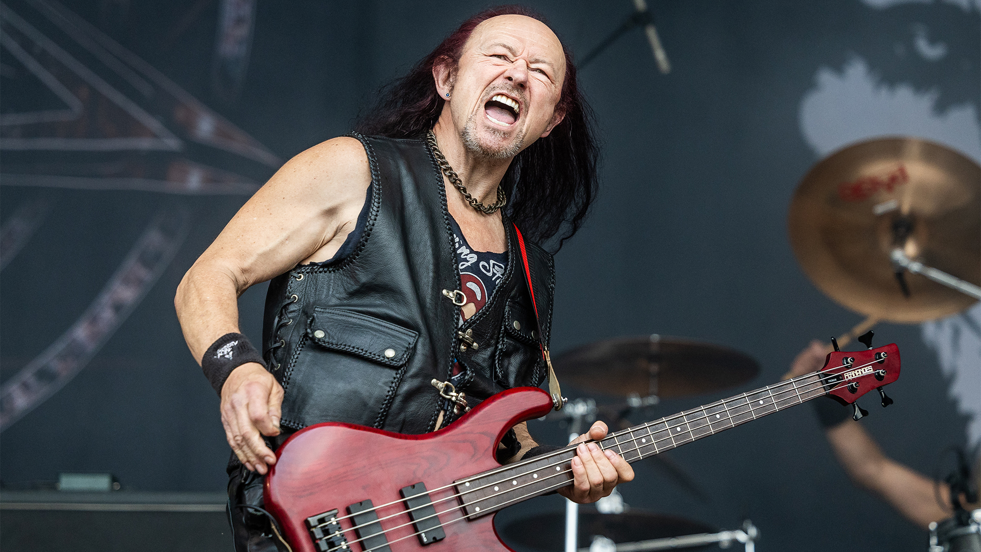 Conrad Lant aka Cronos of Venom performing at Sweden Rock Festival on June 05, 2026 in Norje, Sweden.