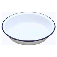 Traditional Circular Round 24cm Falcon White Enamel Pie Dish -  View at Amazon