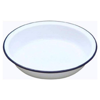 Traditional Circular Round 24cm Falcon White Enamel Pie Dish -&nbsp;View at Amazon