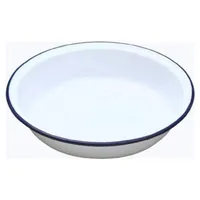 Traditional Circular Round 24cm Falcon White Enamel Pie Dish - View at Amazon