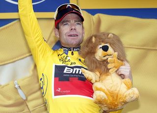 Cadel Evans has his moment in the sun.