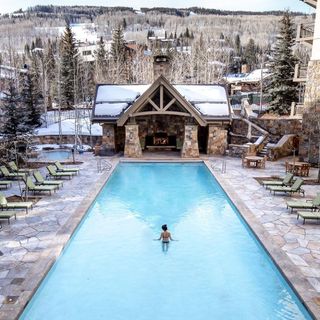 A pool in the mountains at FS Vail