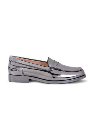 Loafers in Metallic Silver