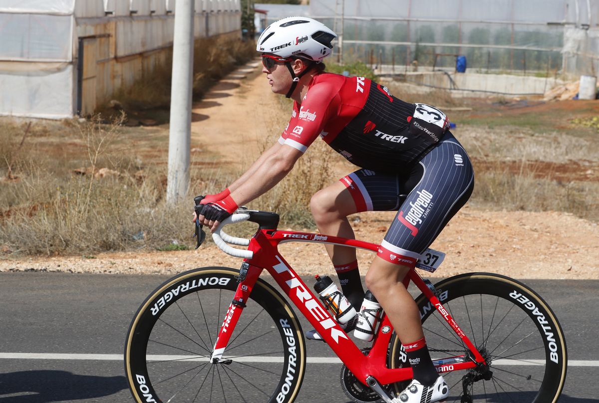 Greg Daniel (Trek-Segafredo) on a solo atttack