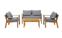 B&amp;Q Denia Wooden 4 Seater Coffee Set | Was £419, now £335.20