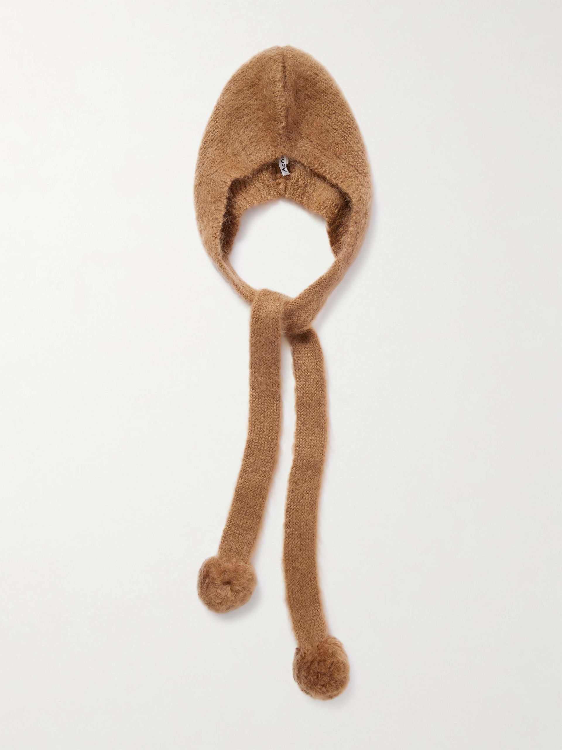 Tie-Detailed Mohair and Wool-Blend Hood