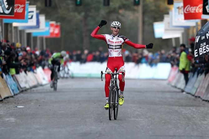 Klaas Vantornout celebrates his first Belgian championship