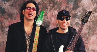 Steve Vai and Joe Satriani in 1999