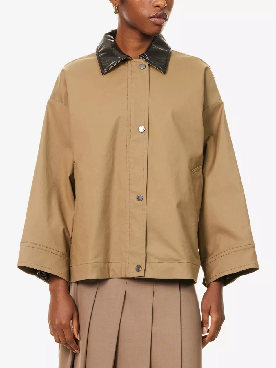Dorema Contrast-Collar Cotton Blend Jacket