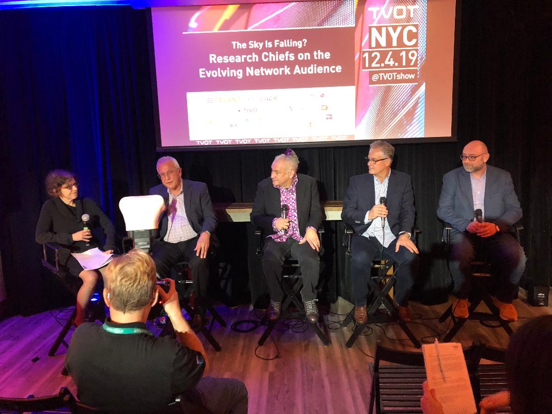 Panelists during the TV of Tomorrow session titled “The Sky is Falling? Research Chiefs on the Evolving Network Audience.”